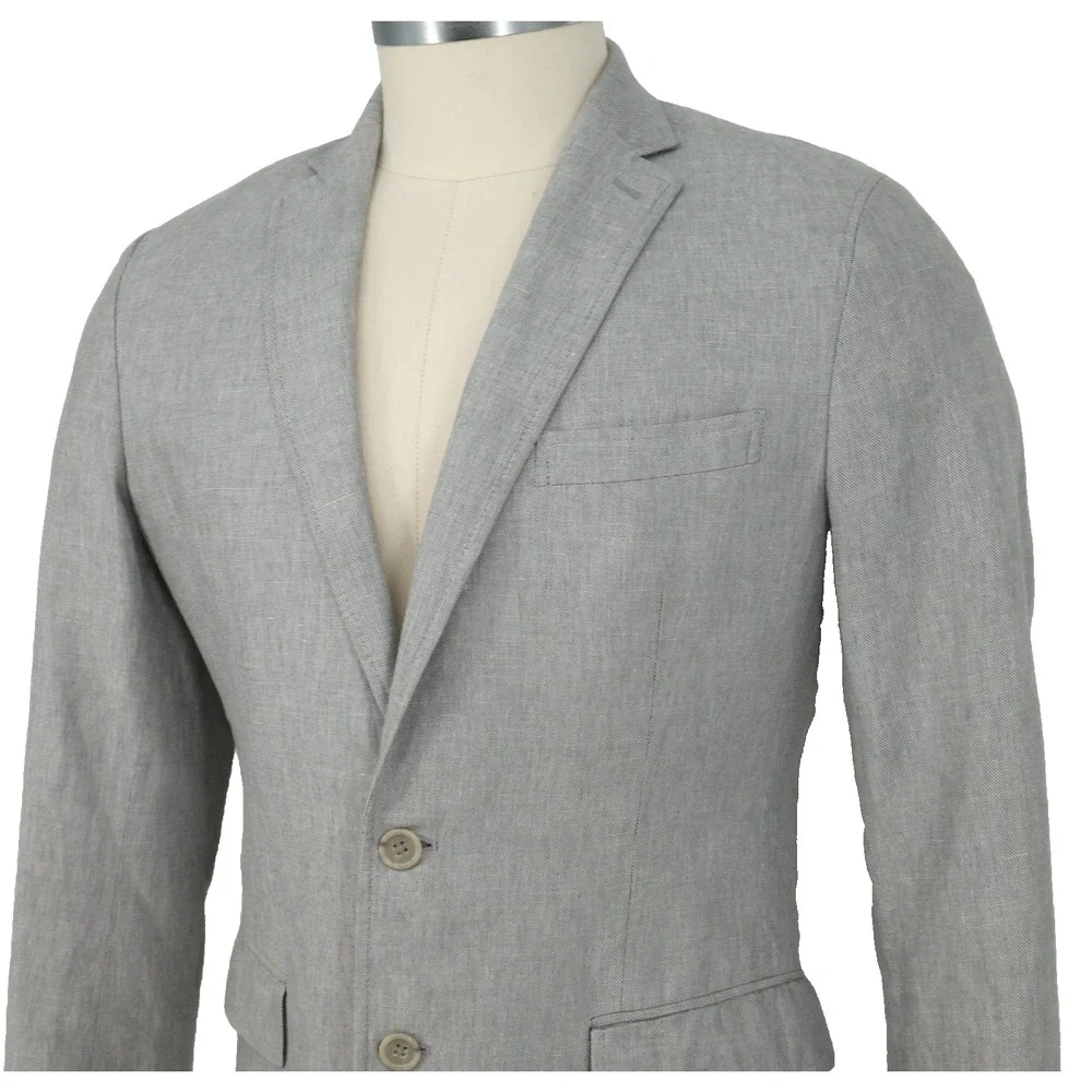 Banana Republic Sport Coat Mens 38R Light Gray Jacket Tailored Fit Blazer Preppy